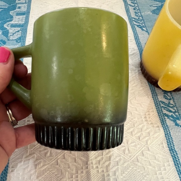 Vintage Anchor Hocking Fire King Ware coffee cups Made in USA  Set of 3 - Picture 10 of 13